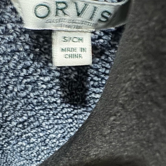 Orvis Chenille oversized V-neck Pull over blue/gray Sweater Size Small - Picture 8 of 9